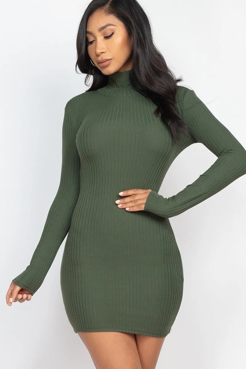 Mockneck Body Control Mini Dress