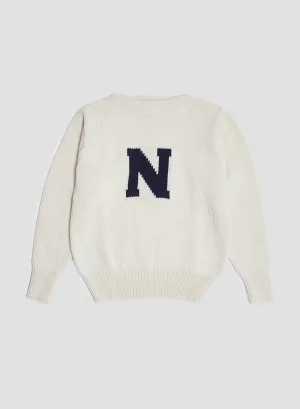 Nigel Cabourn x Sunspel English Wide Neck Merino Jumper in Ecru