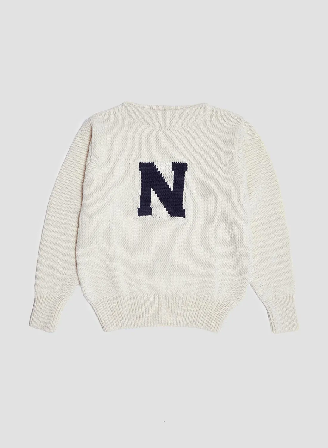 Nigel Cabourn x Sunspel English Wide Neck Merino Jumper in Ecru