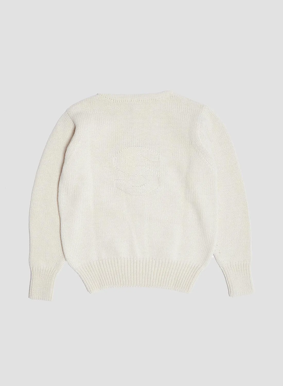 Nigel Cabourn x Sunspel English Wide Neck Merino Jumper in Ecru