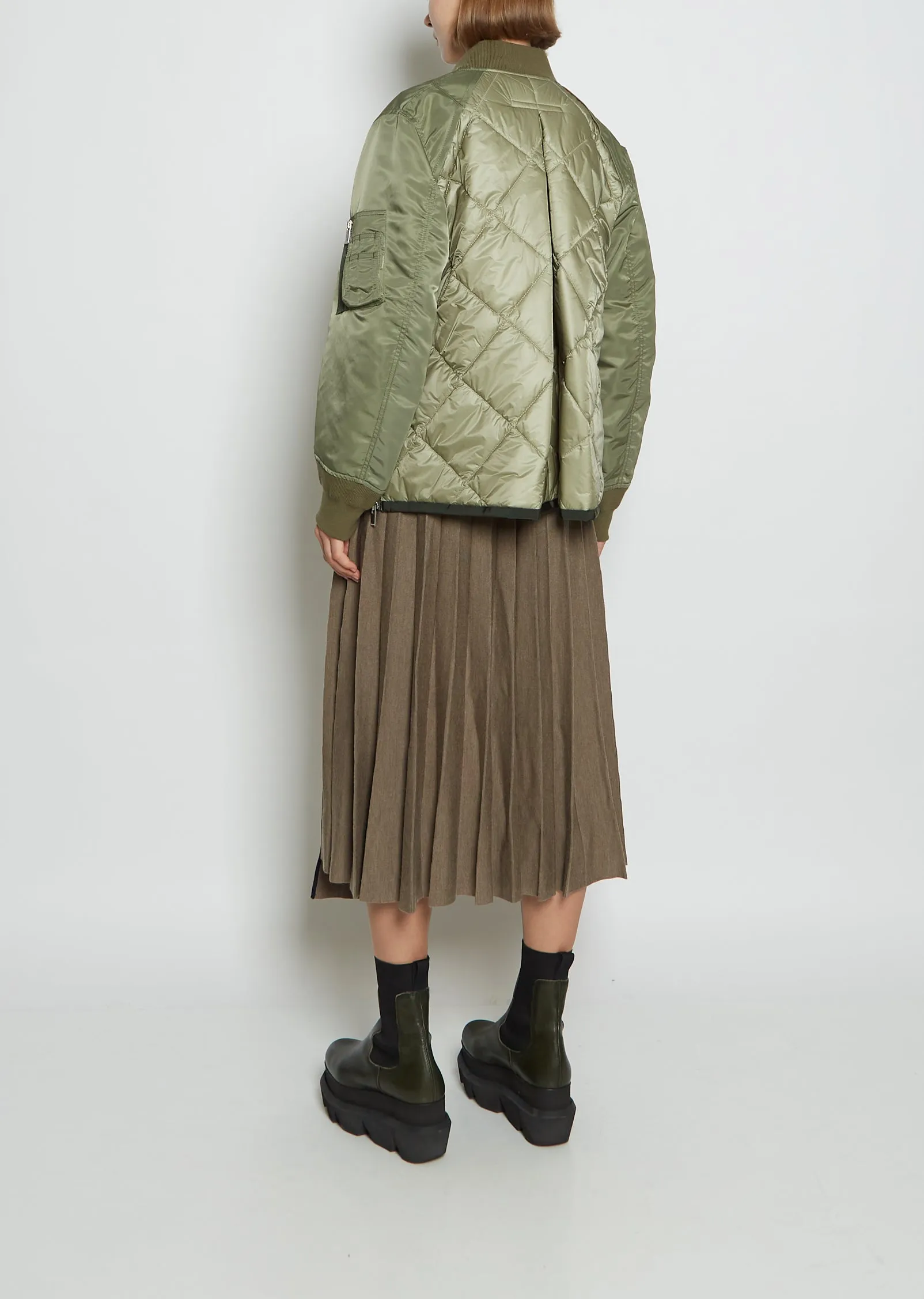 Nylon Twill Mix Quilted Blouson