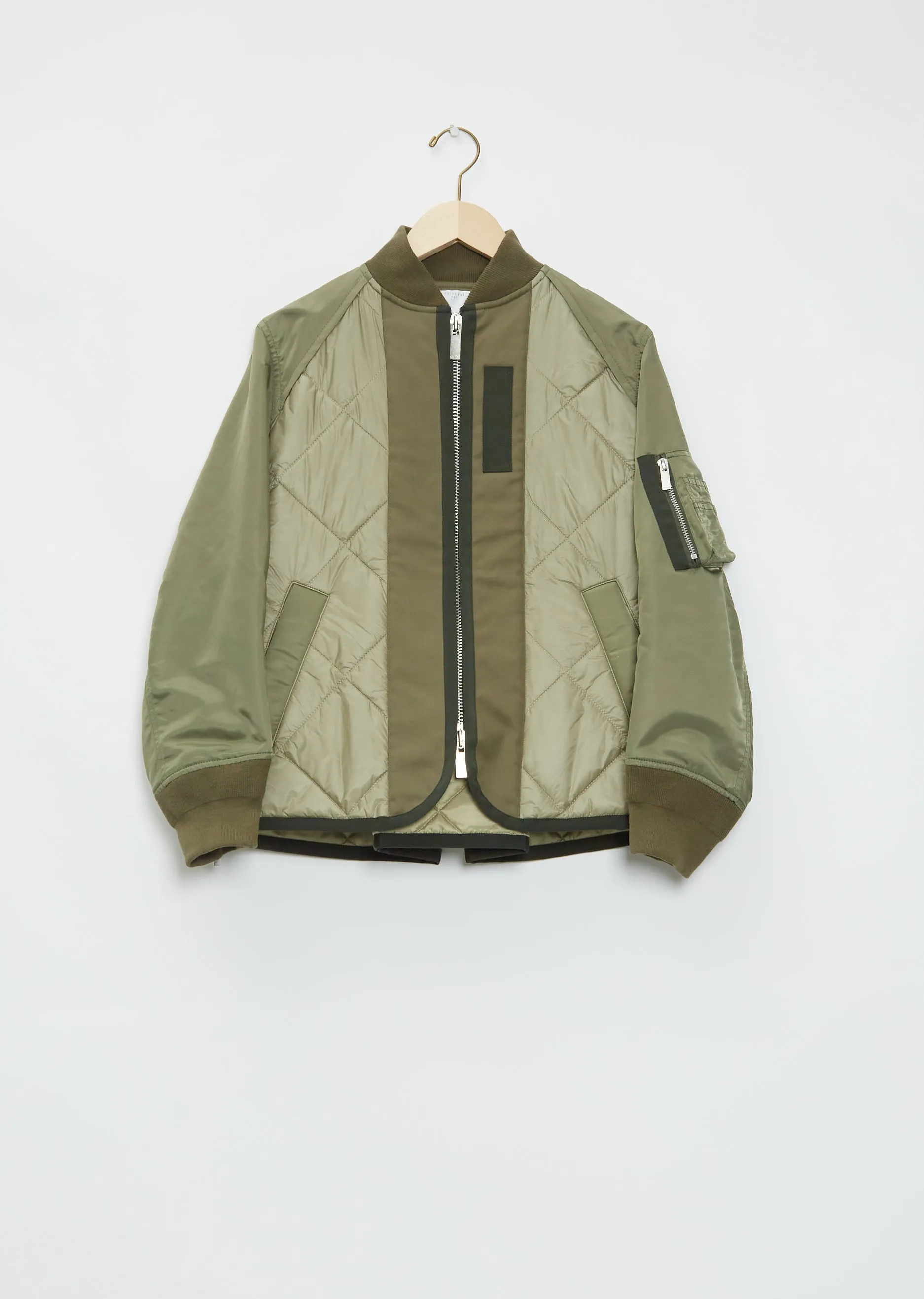 Nylon Twill Mix Quilted Blouson