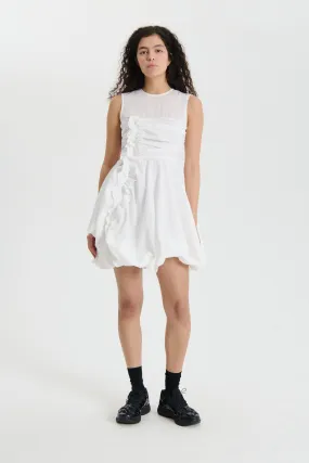 OLIVIA | DRESS RECYCLED TAFFETA WHITE