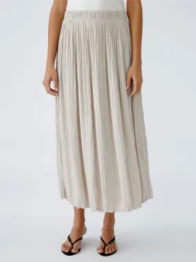 Oui Pleated Skirt Light Stone