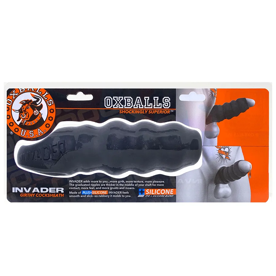 Oxballs Invader Rippled Open-Ended Silicone Cock Sheath Extender