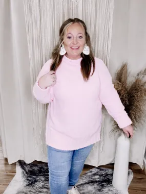 Pink Kallie Turtleneck Tunic Sweater