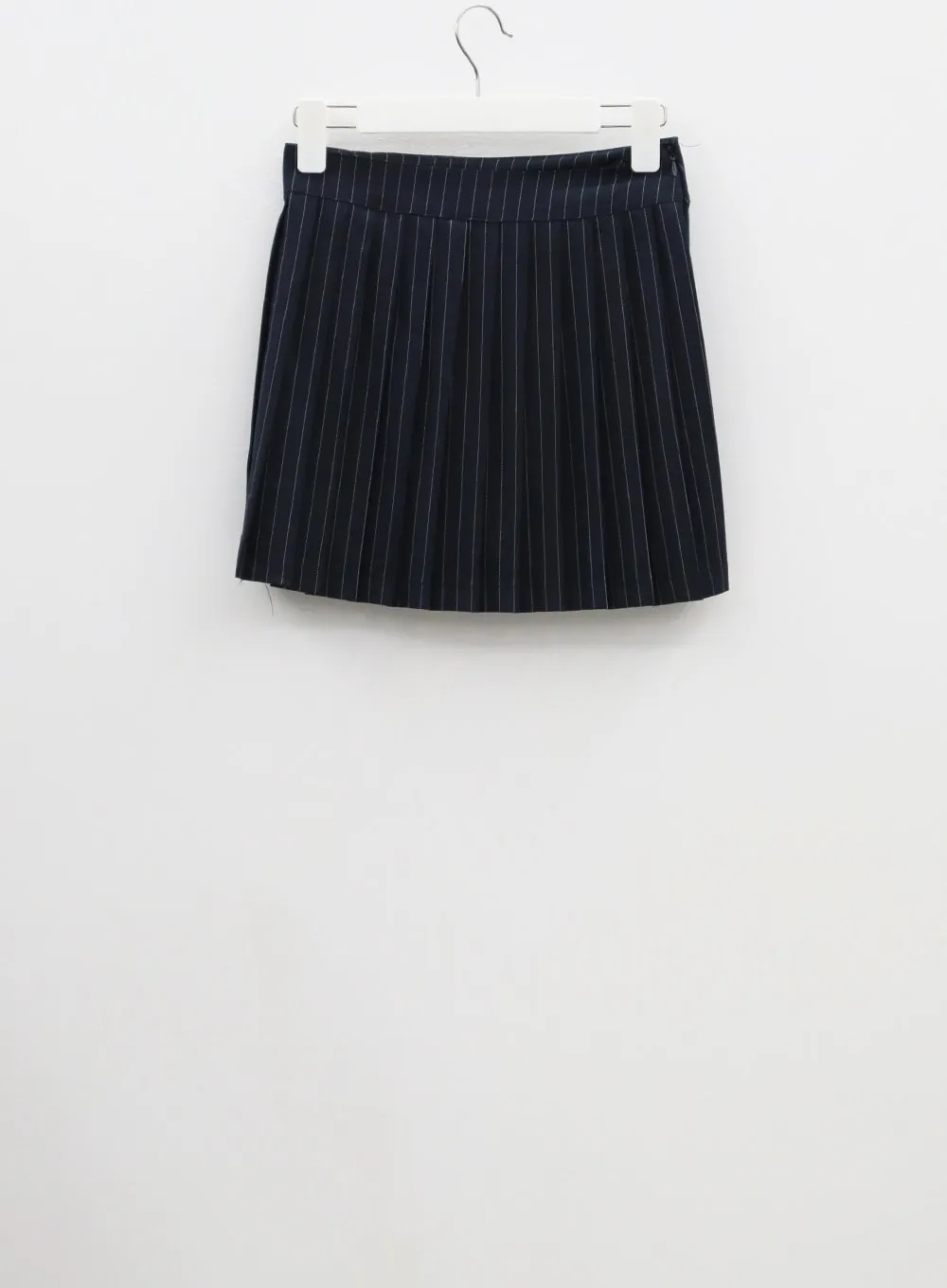 Pinstripe Pleated Mini Skirt CF301