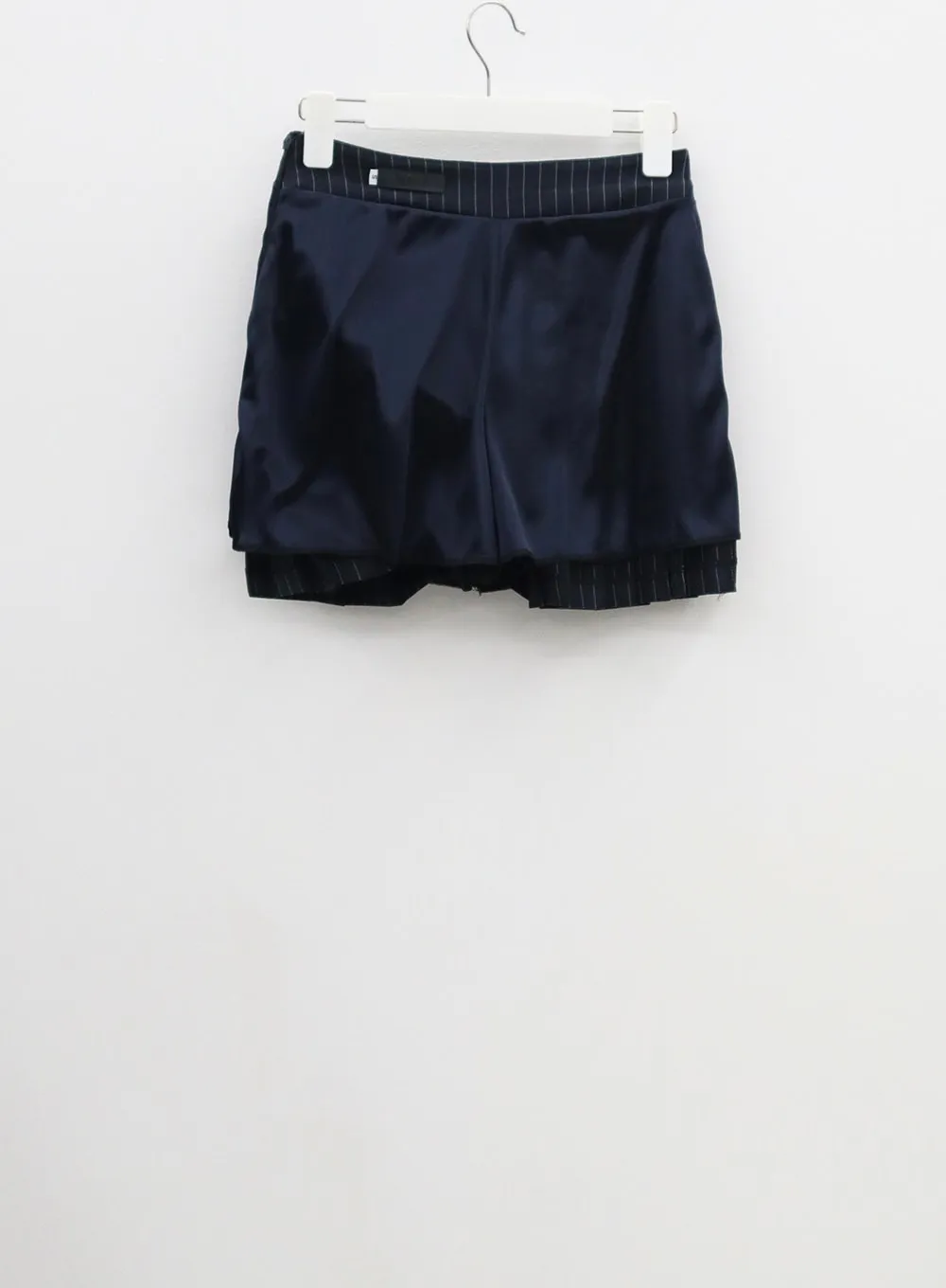 Pinstripe Pleated Mini Skirt CF301