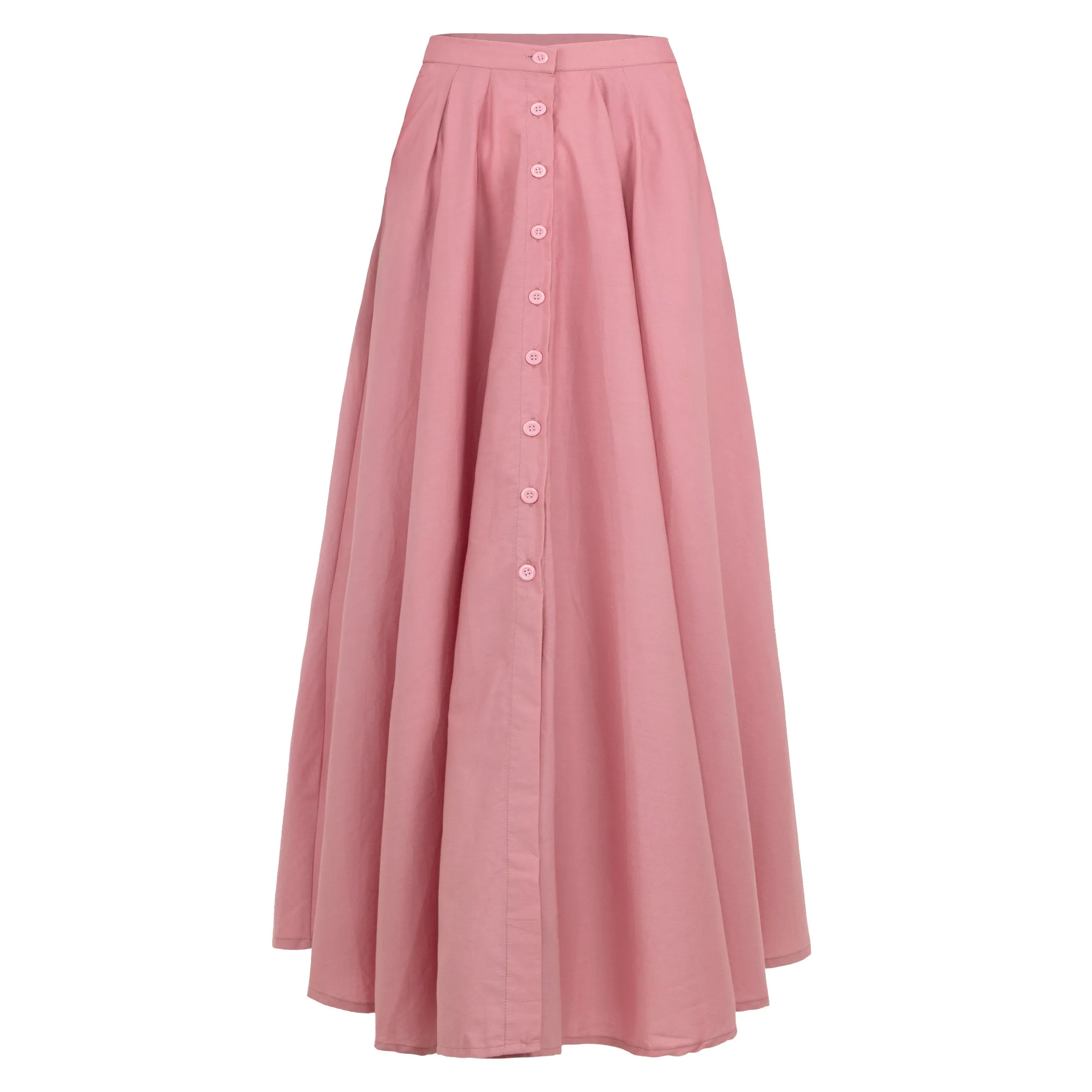 Pleated Maxi Skirt in Blush