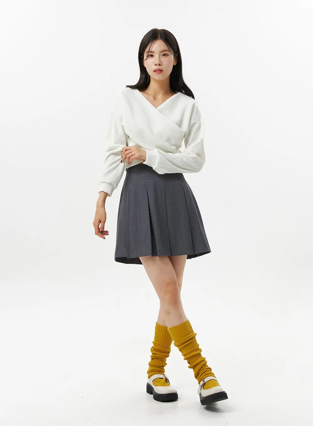 Pleated Mini Skirt OO312