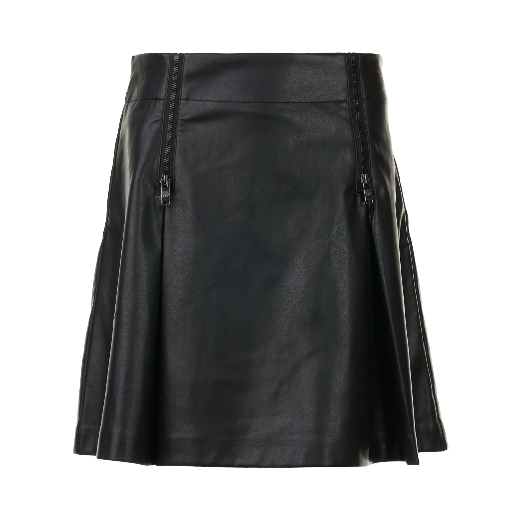 Pleated PU Mini Skirt