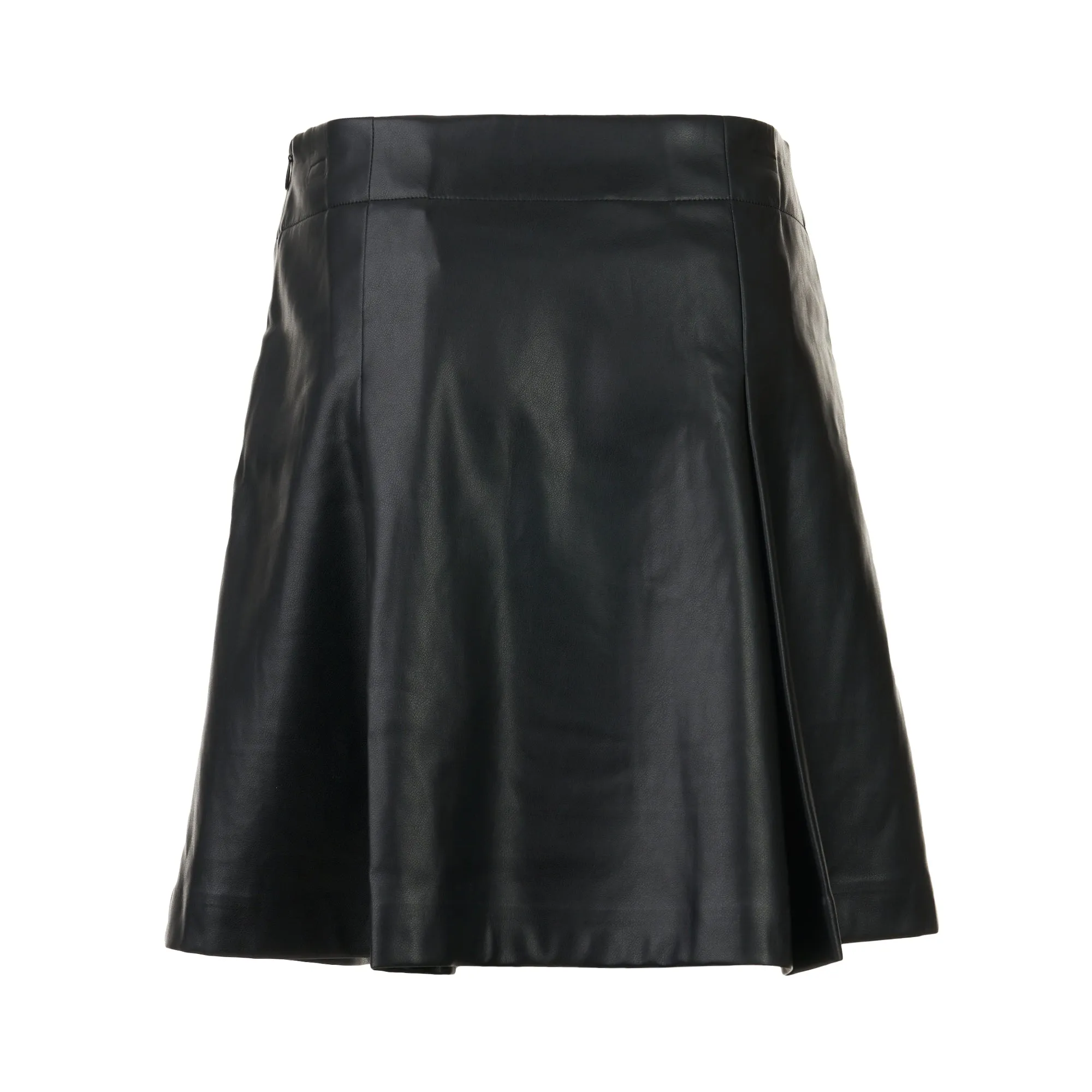 Pleated PU Mini Skirt