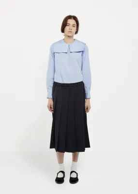 Pleated Wool Skirt