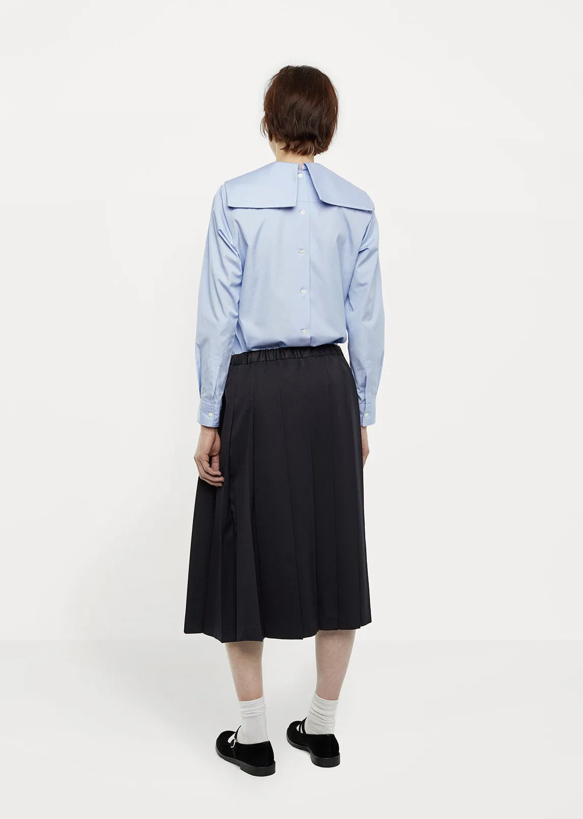 Pleated Wool Skirt