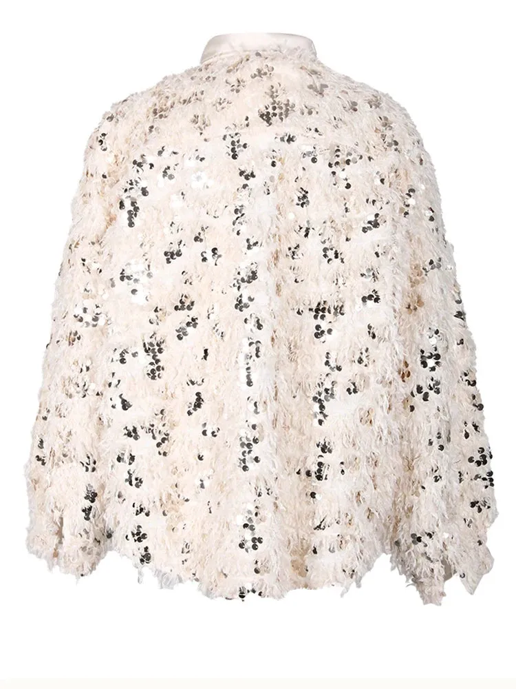 Pre Order:  Fringed Sequined Loose Shirt