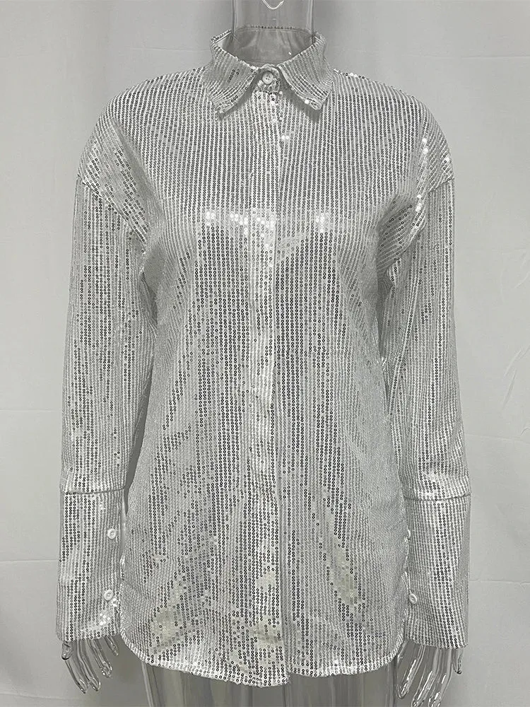 Pre Order:  Sequined Sparkly Party Shirt