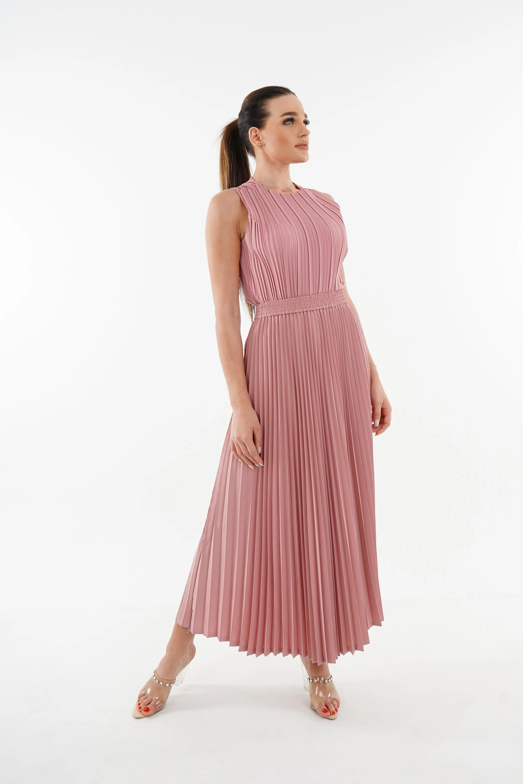 Priya Palazzo Pleated A-line Skirt