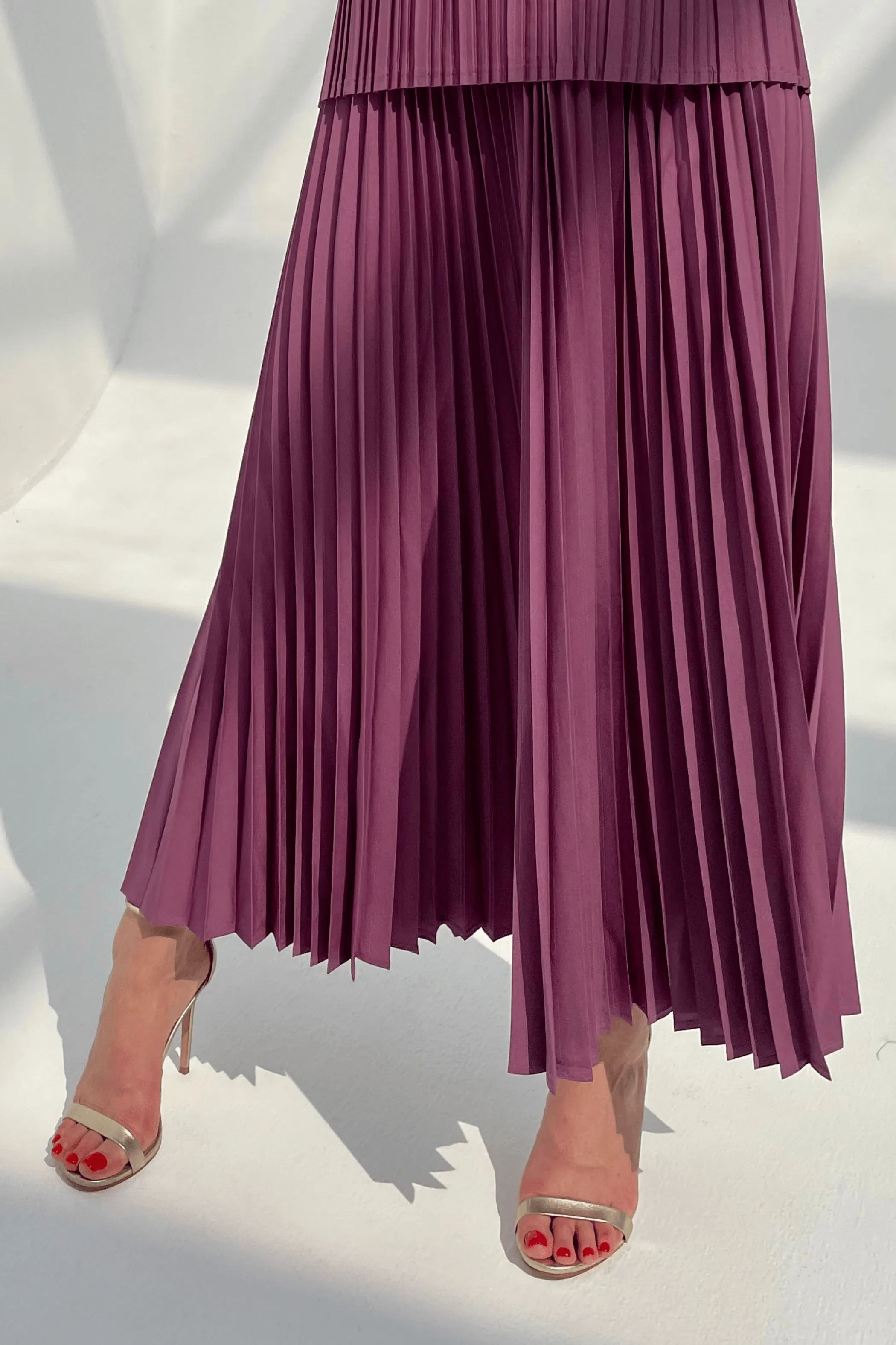 Priya Palazzo Pleated A-line Skirt