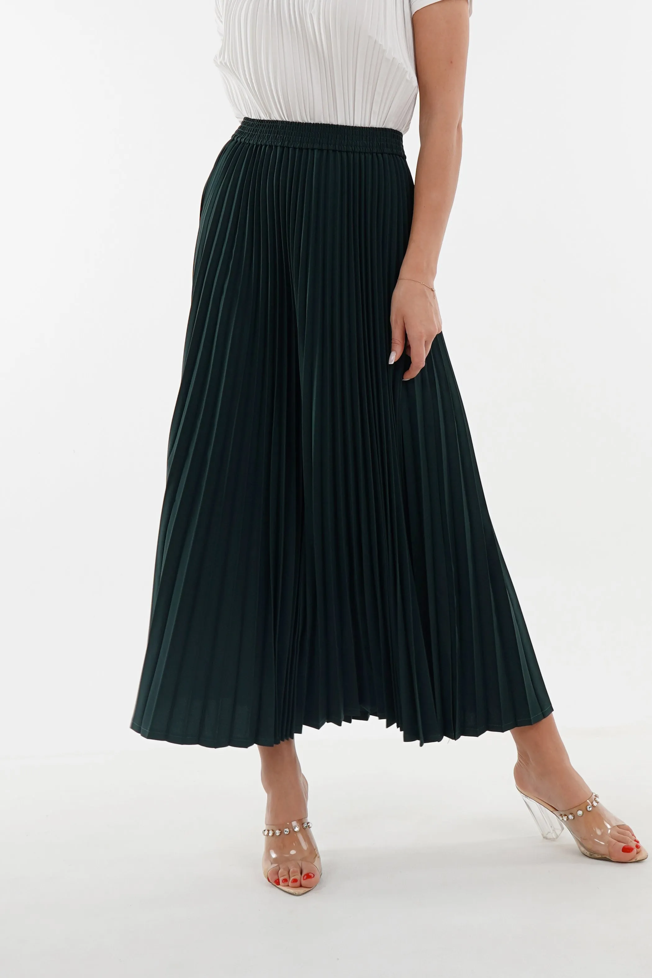 Priya Palazzo Pleated A-line Skirt