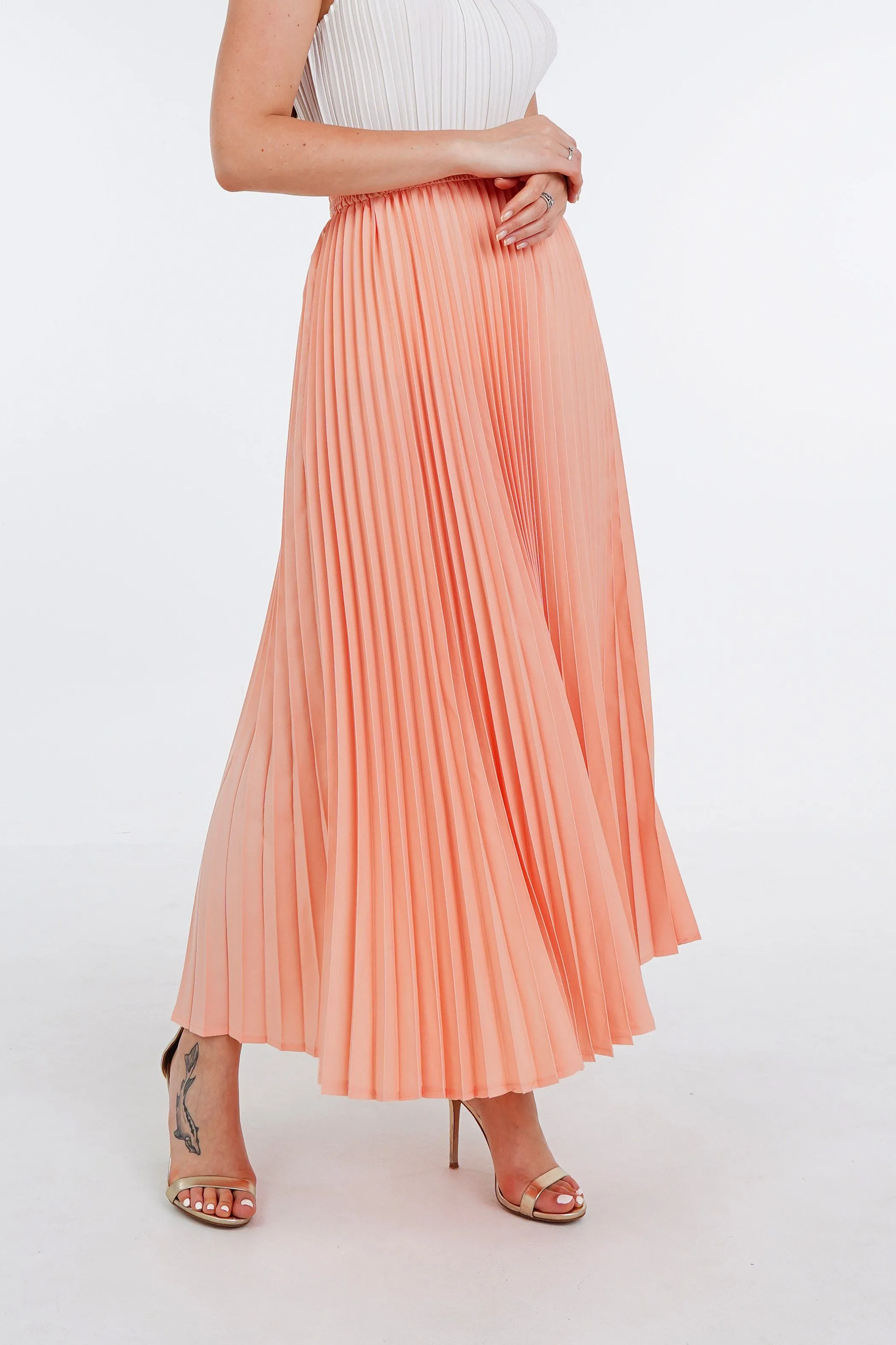 Priya Palazzo Pleated A-line Skirt