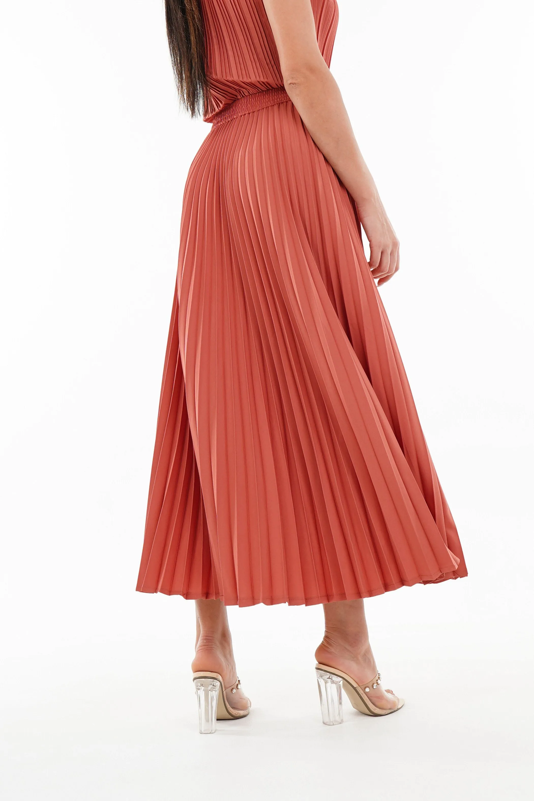 Priya Palazzo Pleated A-line Skirt