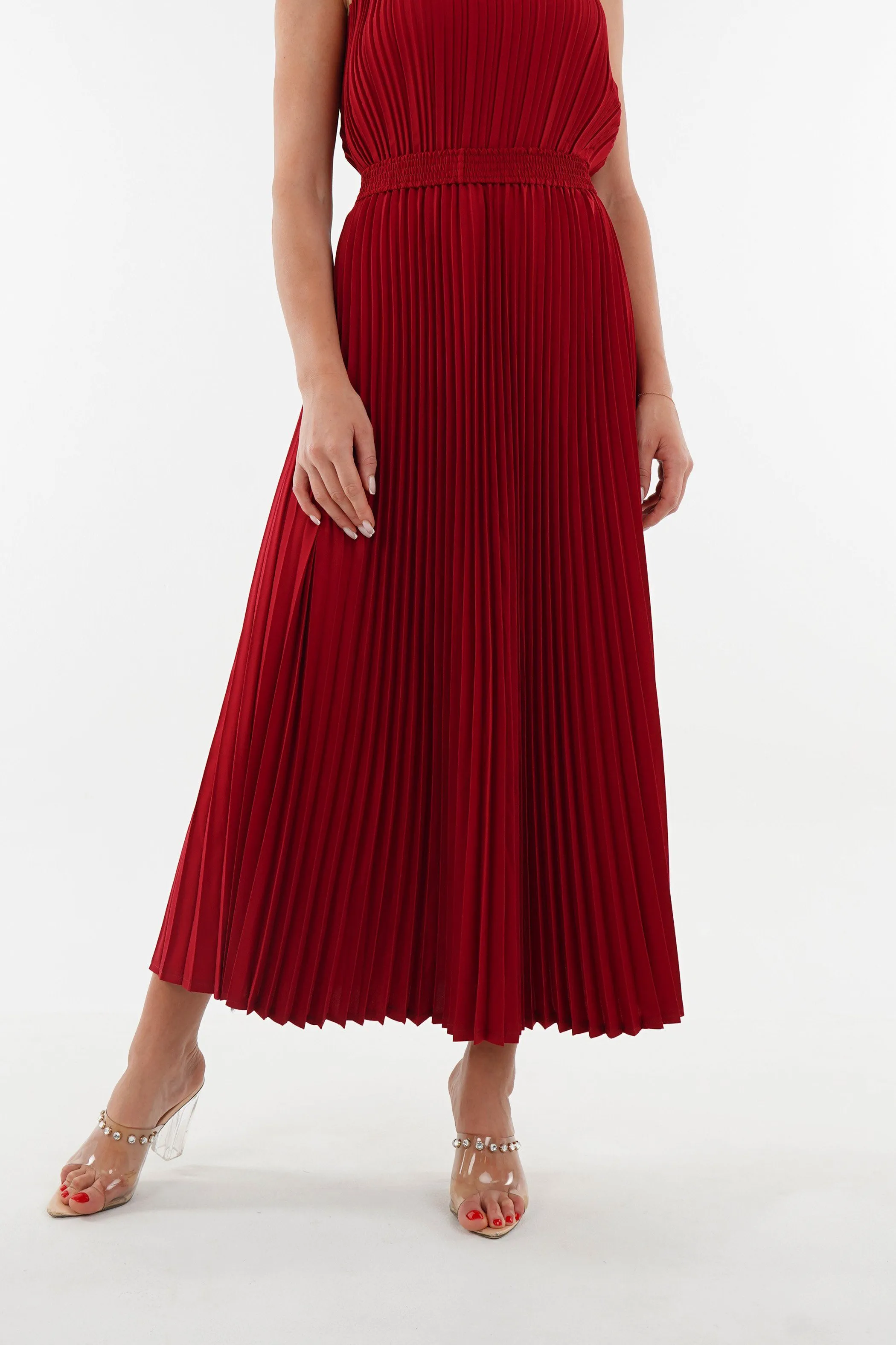 Priya Palazzo Pleated A-line Skirt