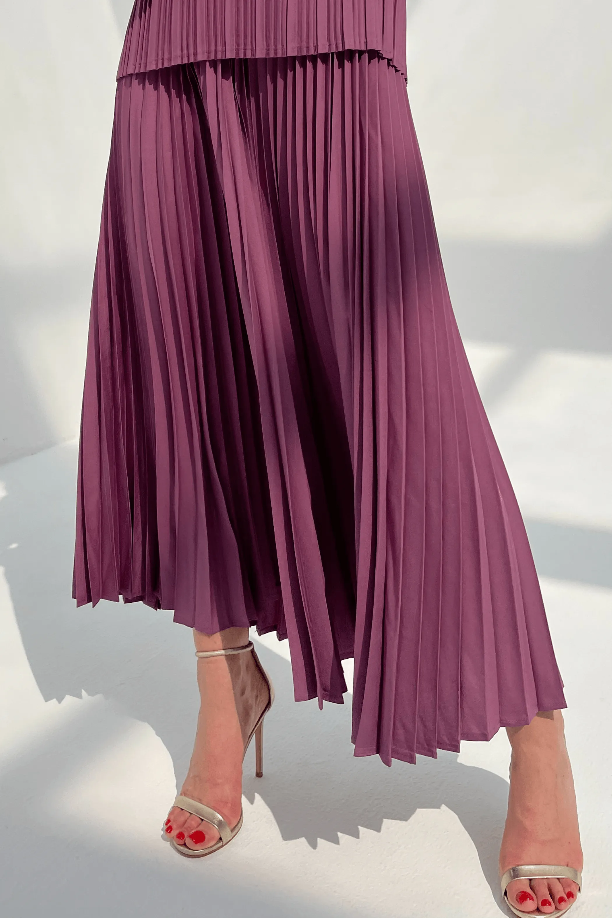 Priya Palazzo Pleated A-line Skirt