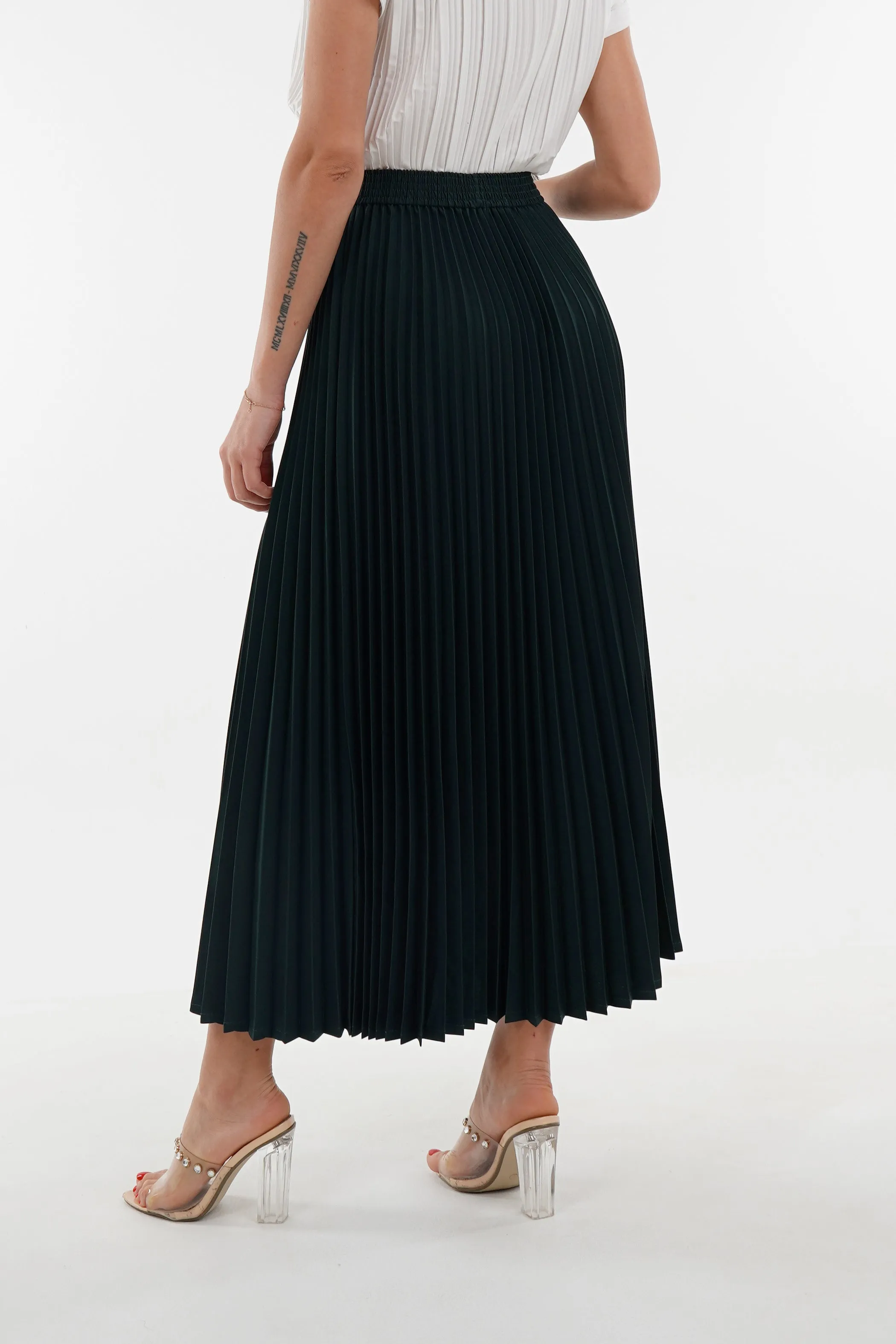 Priya Palazzo Pleated A-line Skirt