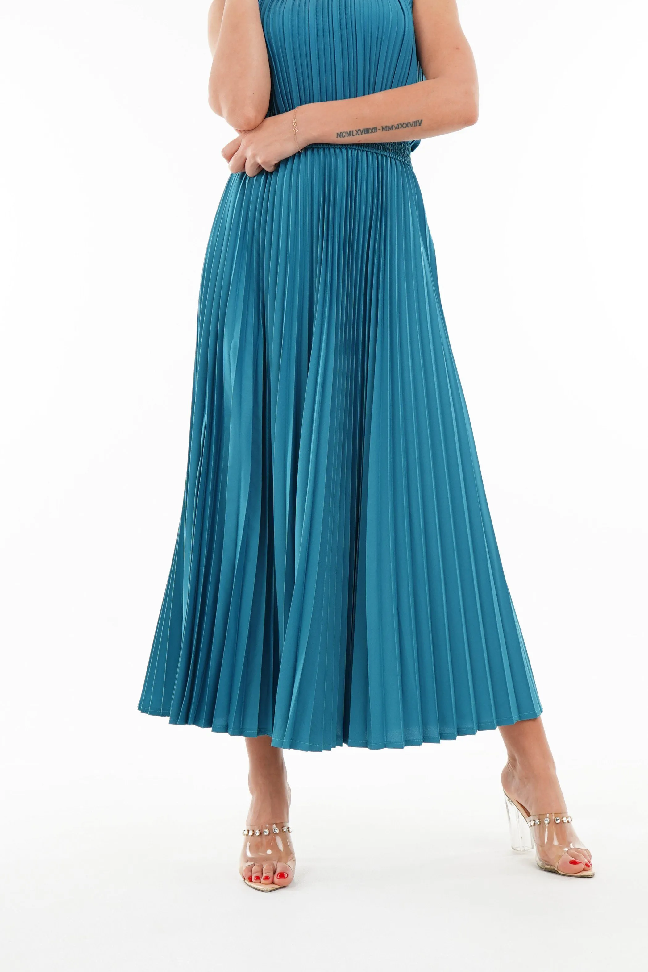 Priya Palazzo Pleated A-line Skirt