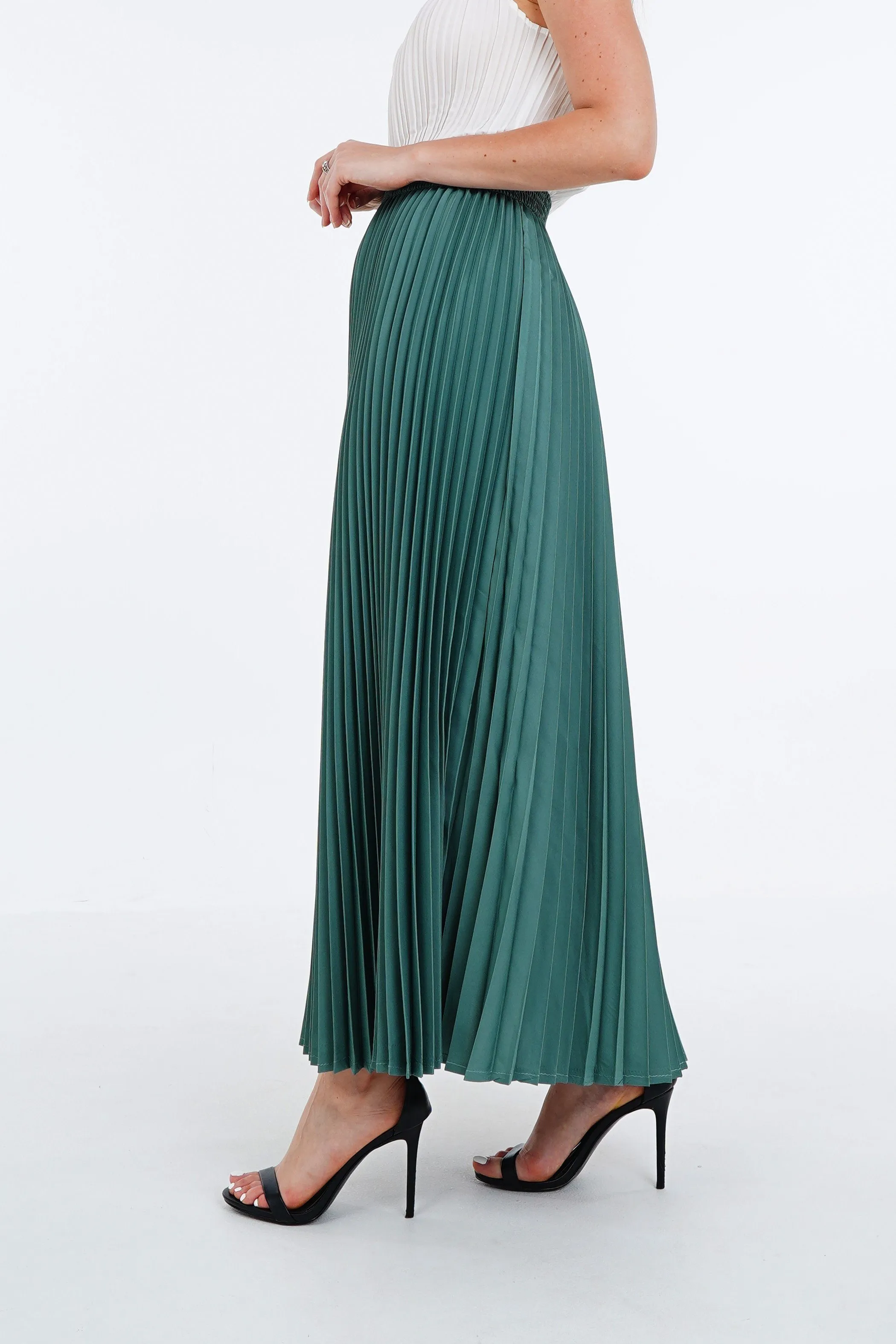 Priya Palazzo Pleated A-line Skirt