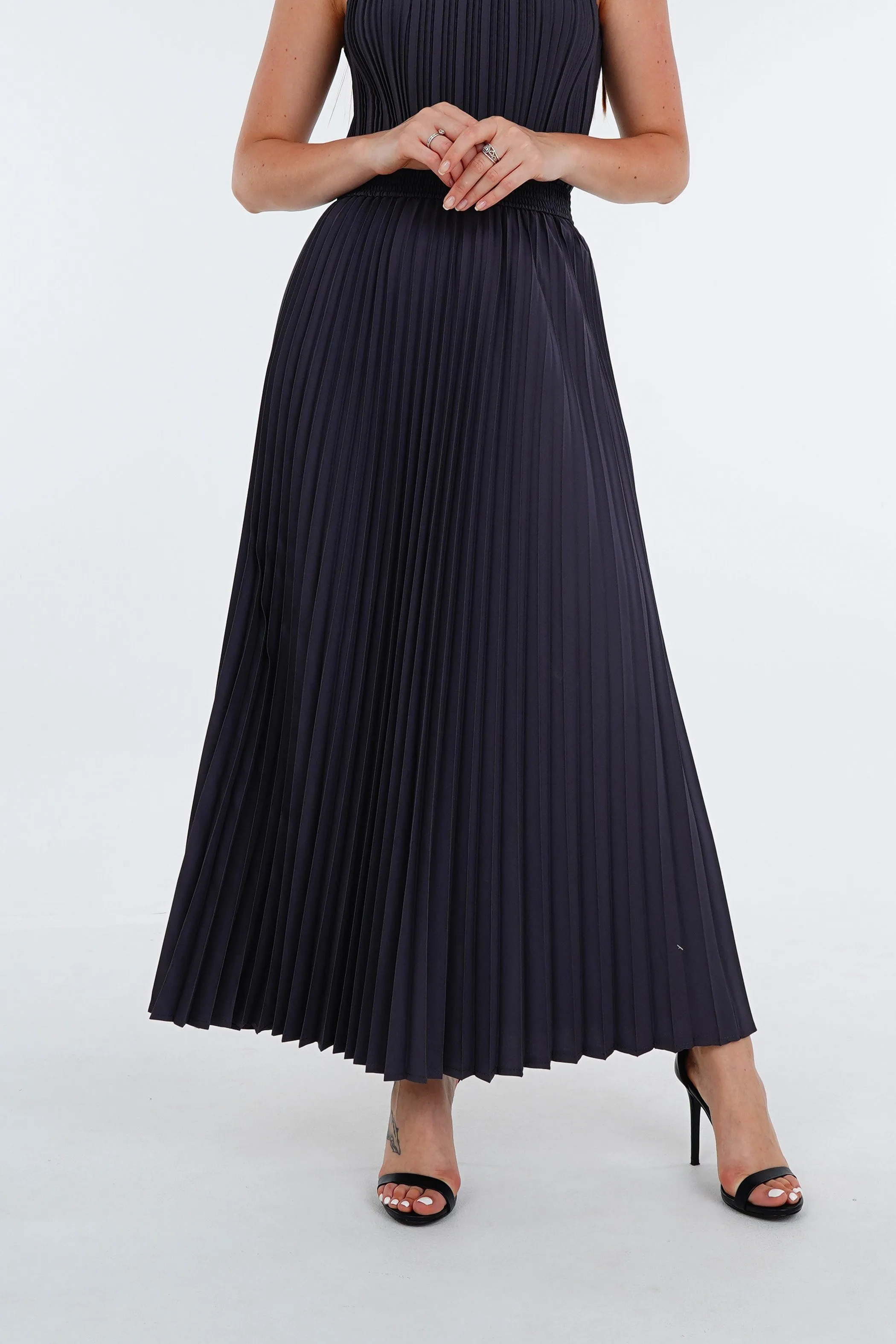 Priya Palazzo Pleated A-line Skirt