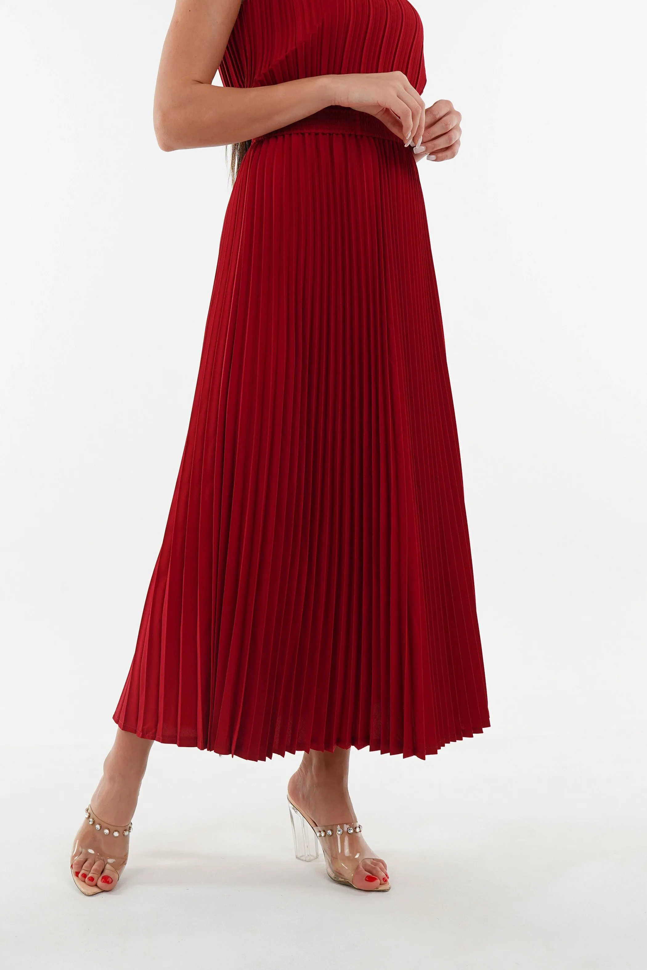 Priya Palazzo Pleated A-line Skirt