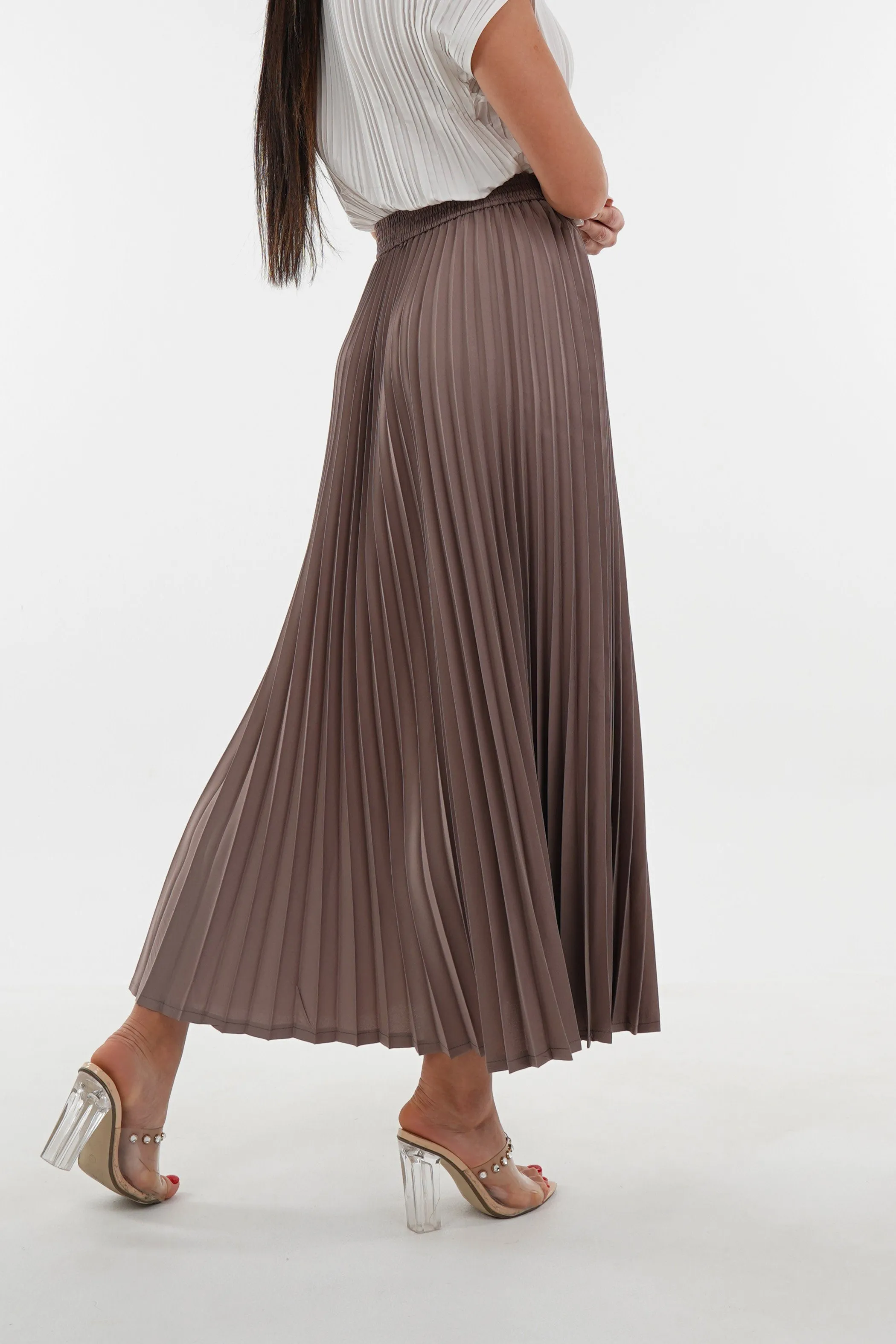 Priya Palazzo Pleated A-line Skirt