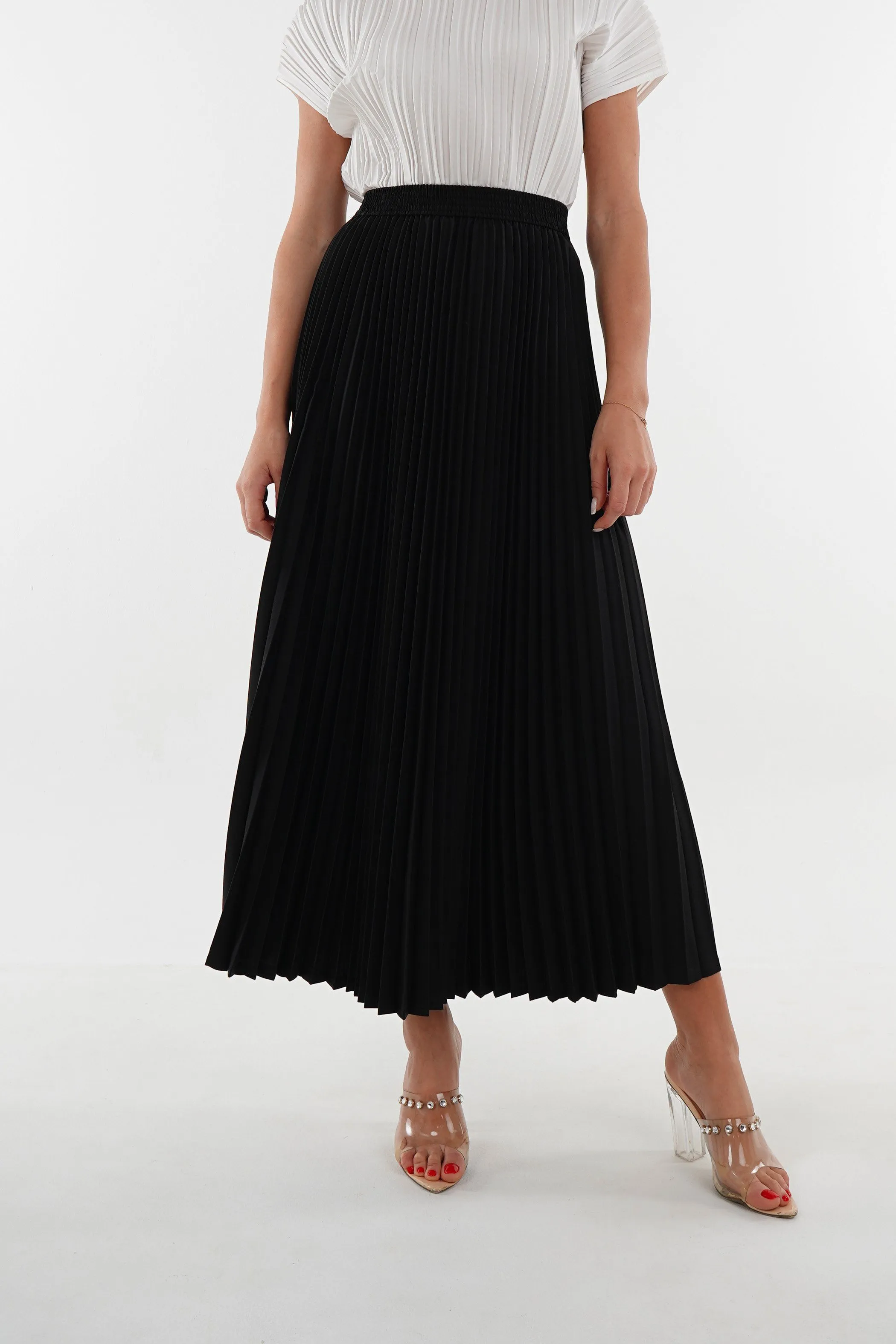 Priya Palazzo Pleated A-line Skirt