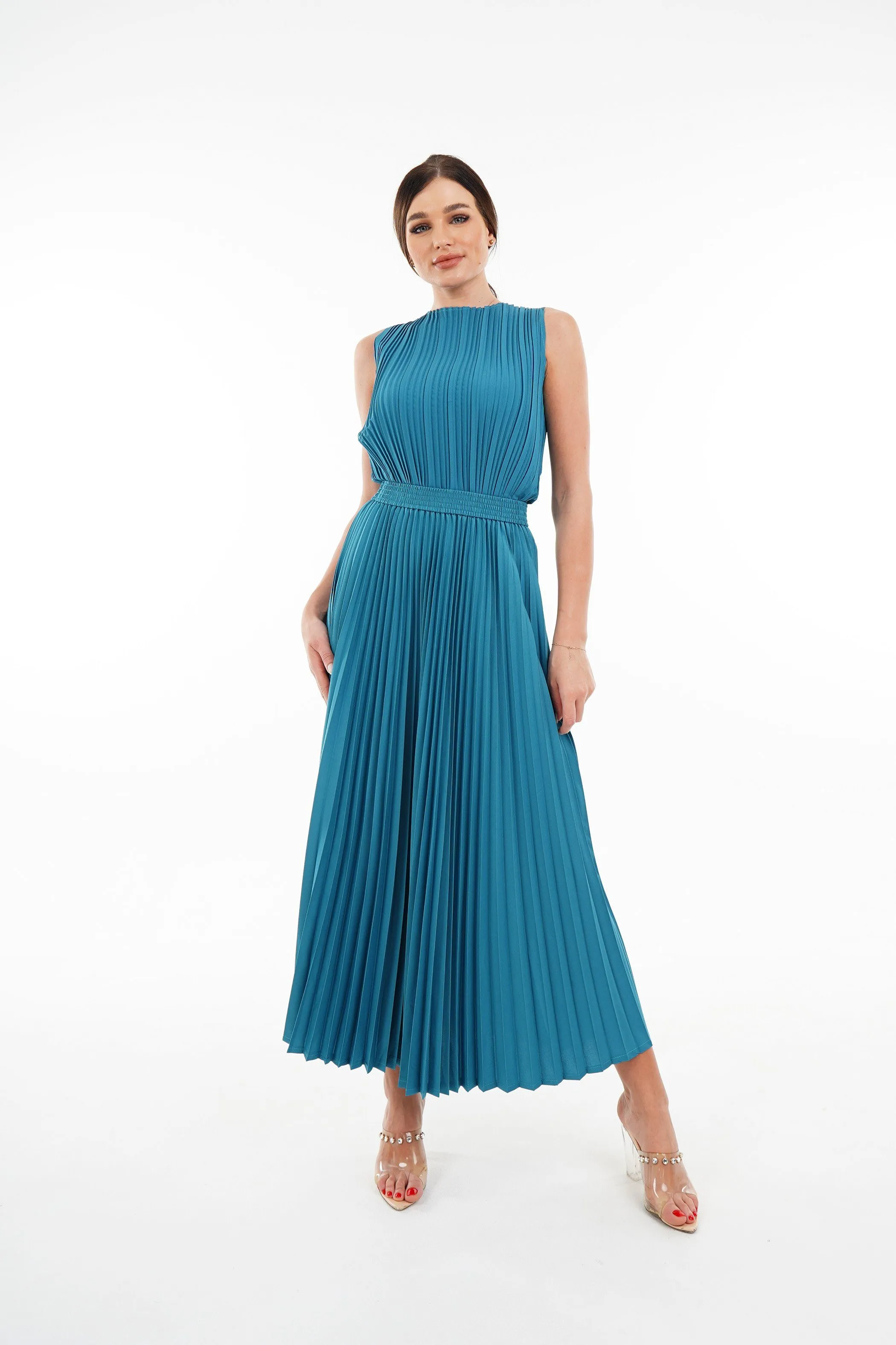 Priya Palazzo Pleated A-line Skirt