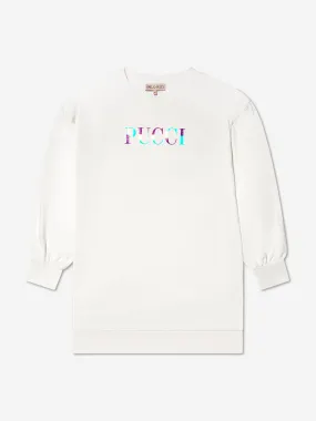 Pucci Girls Iridescent Logo Sweater Dress