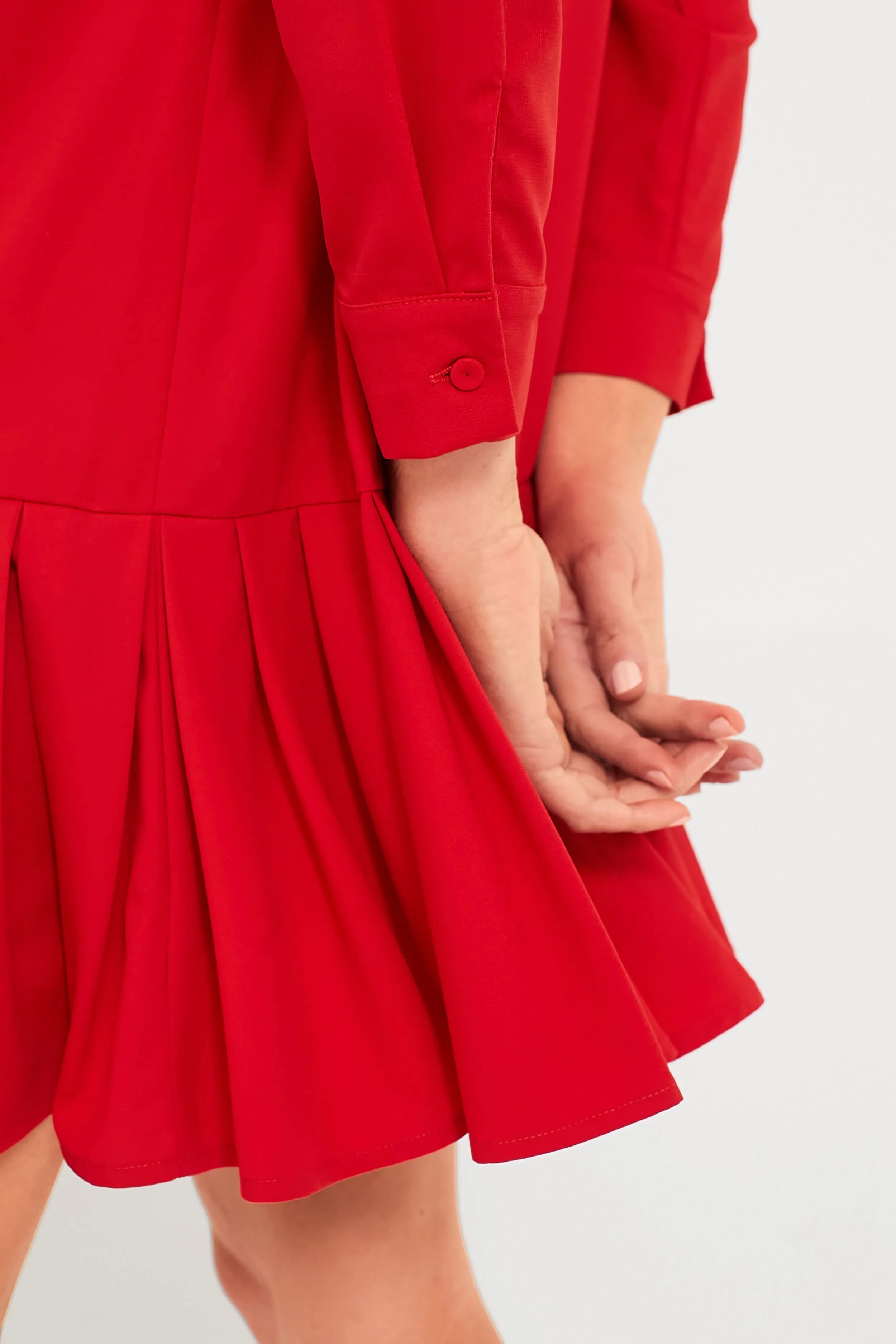 Red Crepe Tate Dress