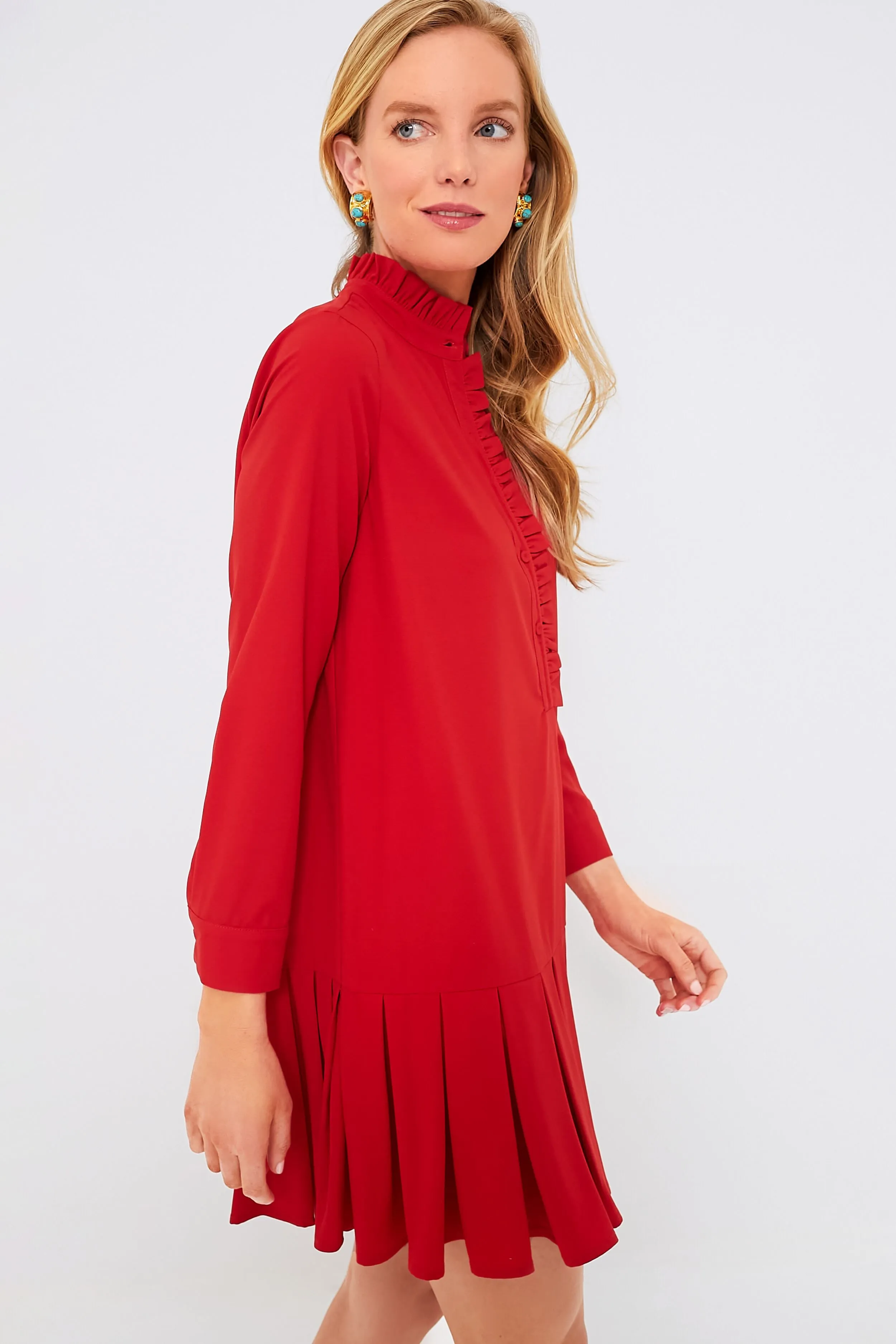 Red Crepe Tate Dress