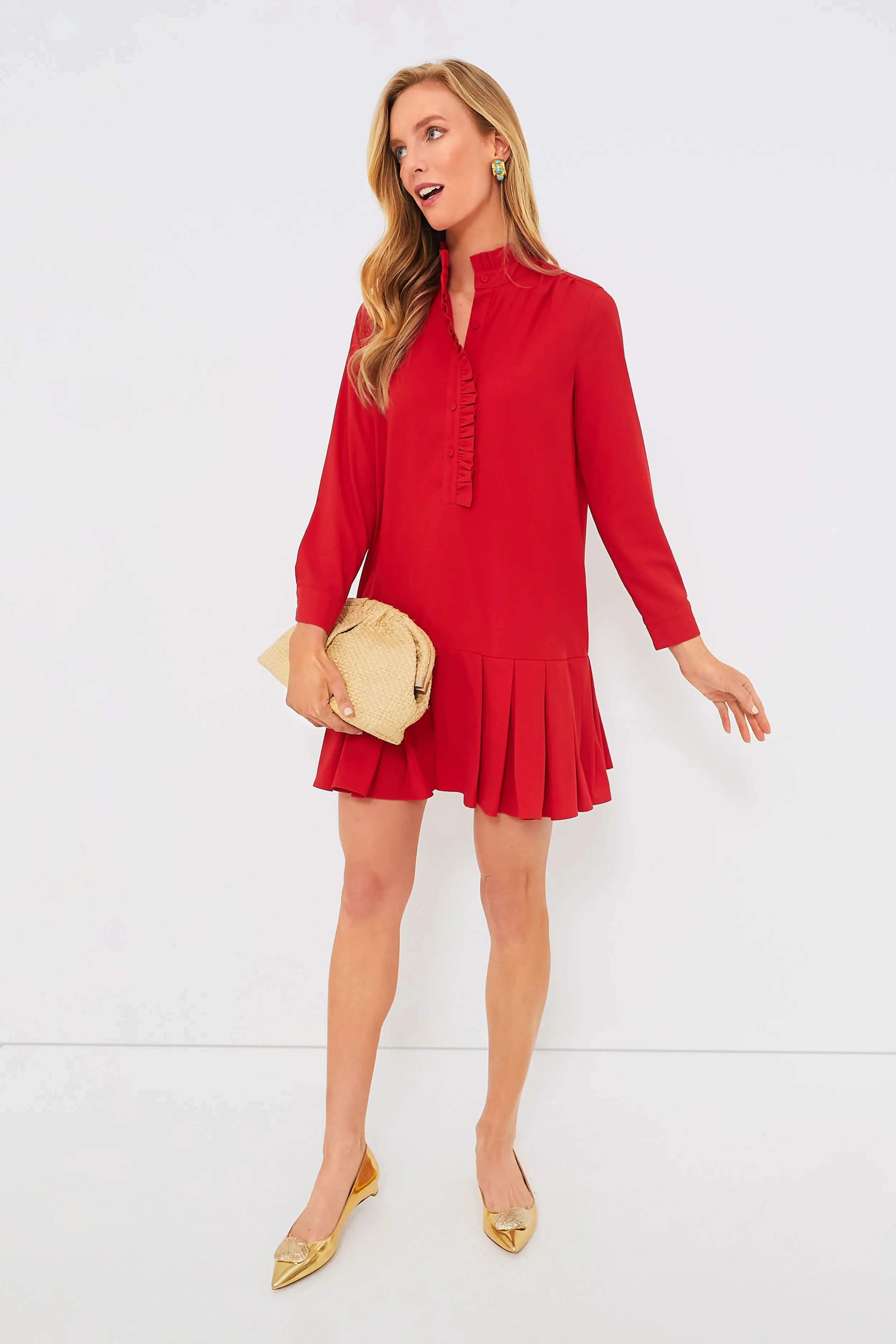 Red Crepe Tate Dress