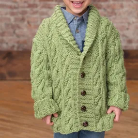 Red Heart Kid's Cable Knit Cardigan