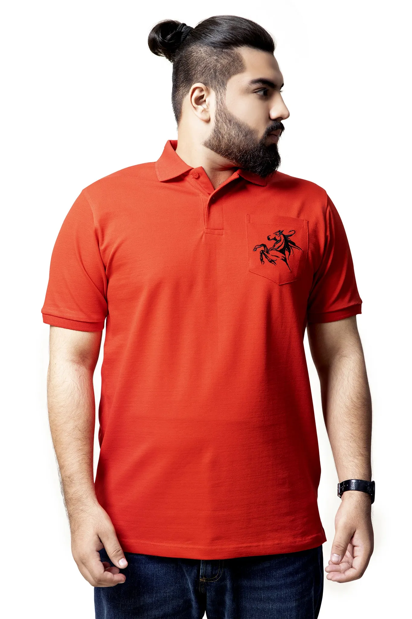 Red Pocket Polo (Plus Size) - A20 - MP0016P