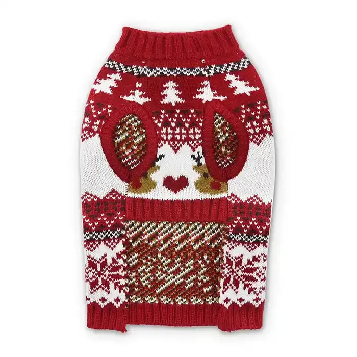 Reindeer Fair Isle Dog Sweater