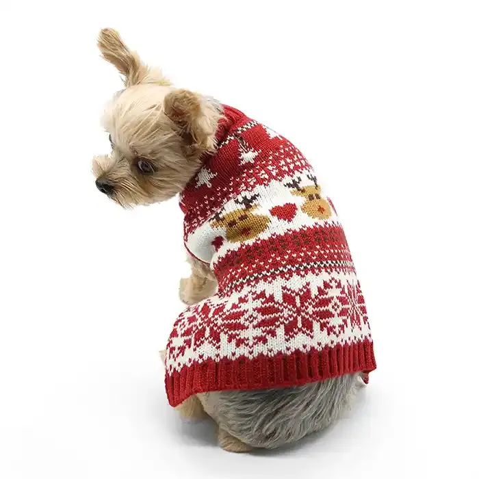 Reindeer Fair Isle Dog Sweater