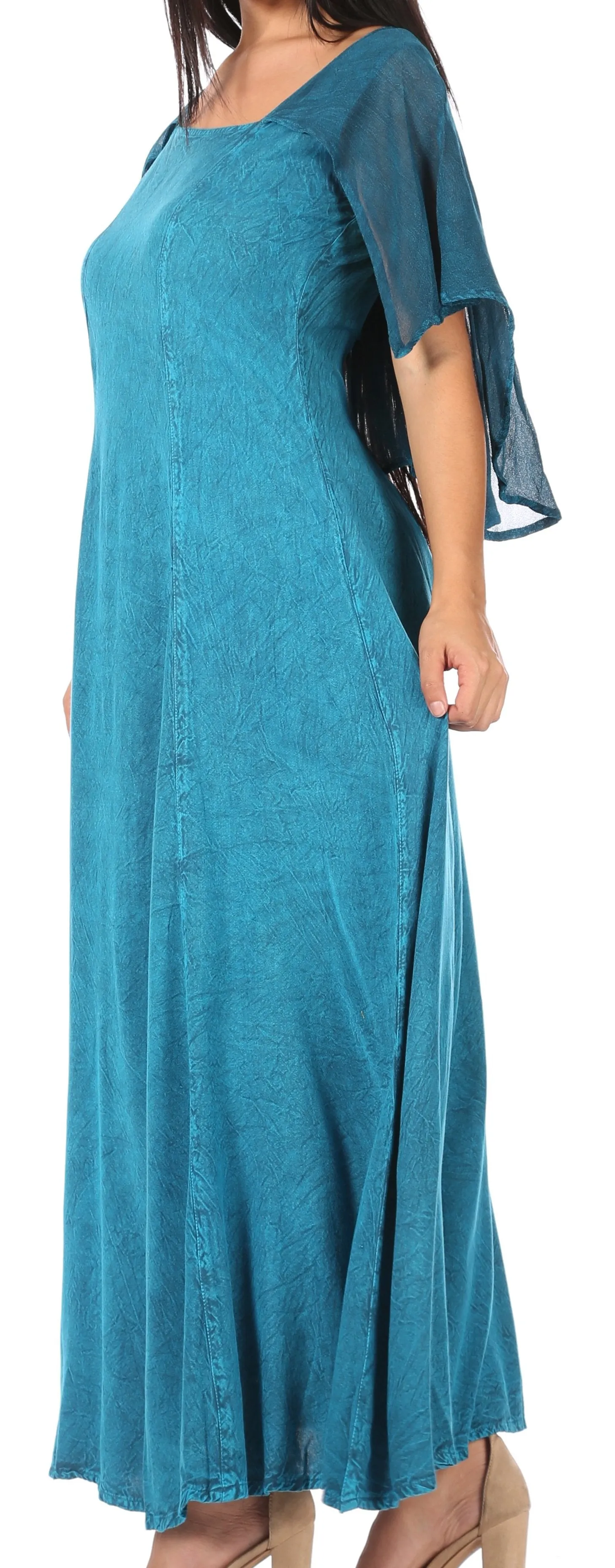 Sakkas Niam Women's Maxi Capelet Long Dress Celtic Medieval Renaissance Adjustable