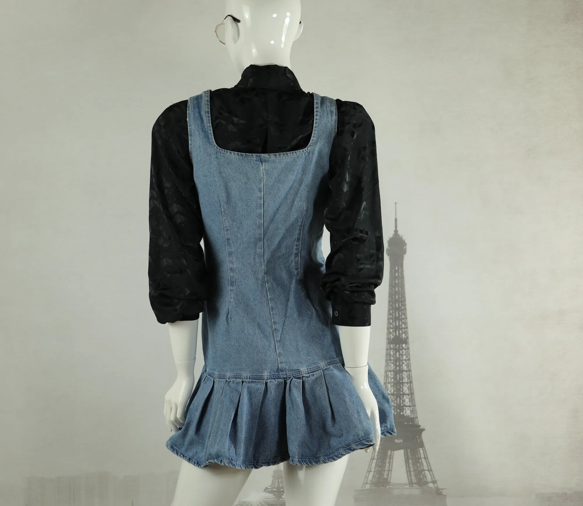 School You Denim Dress (Size 8)