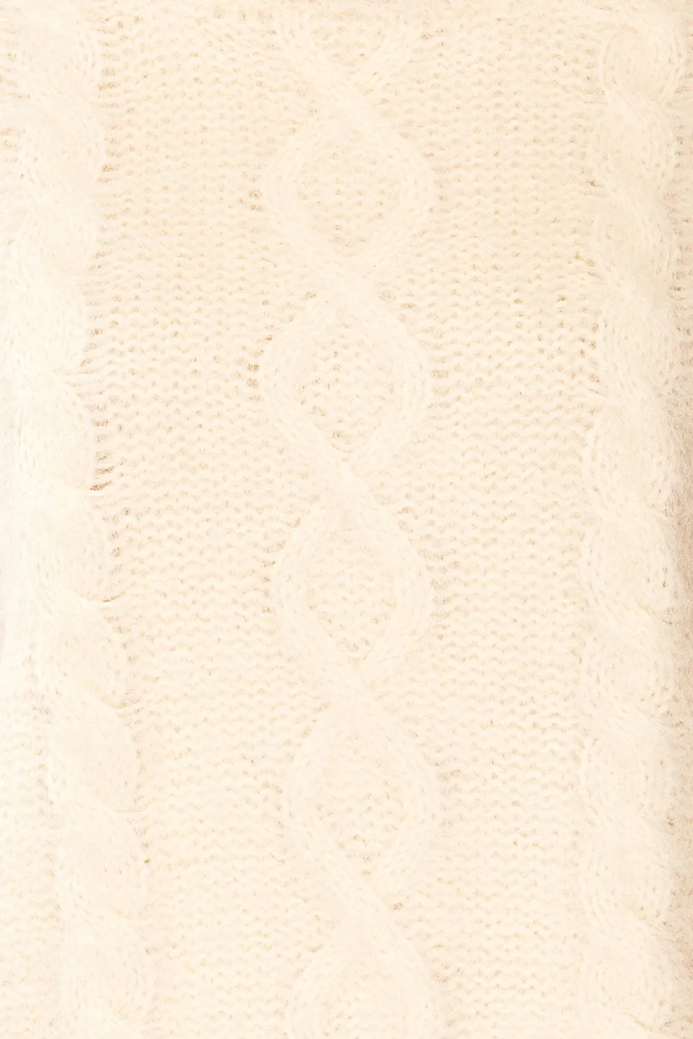 Seattle Ivory | Fuzzy Knit Turtleneck Sweater