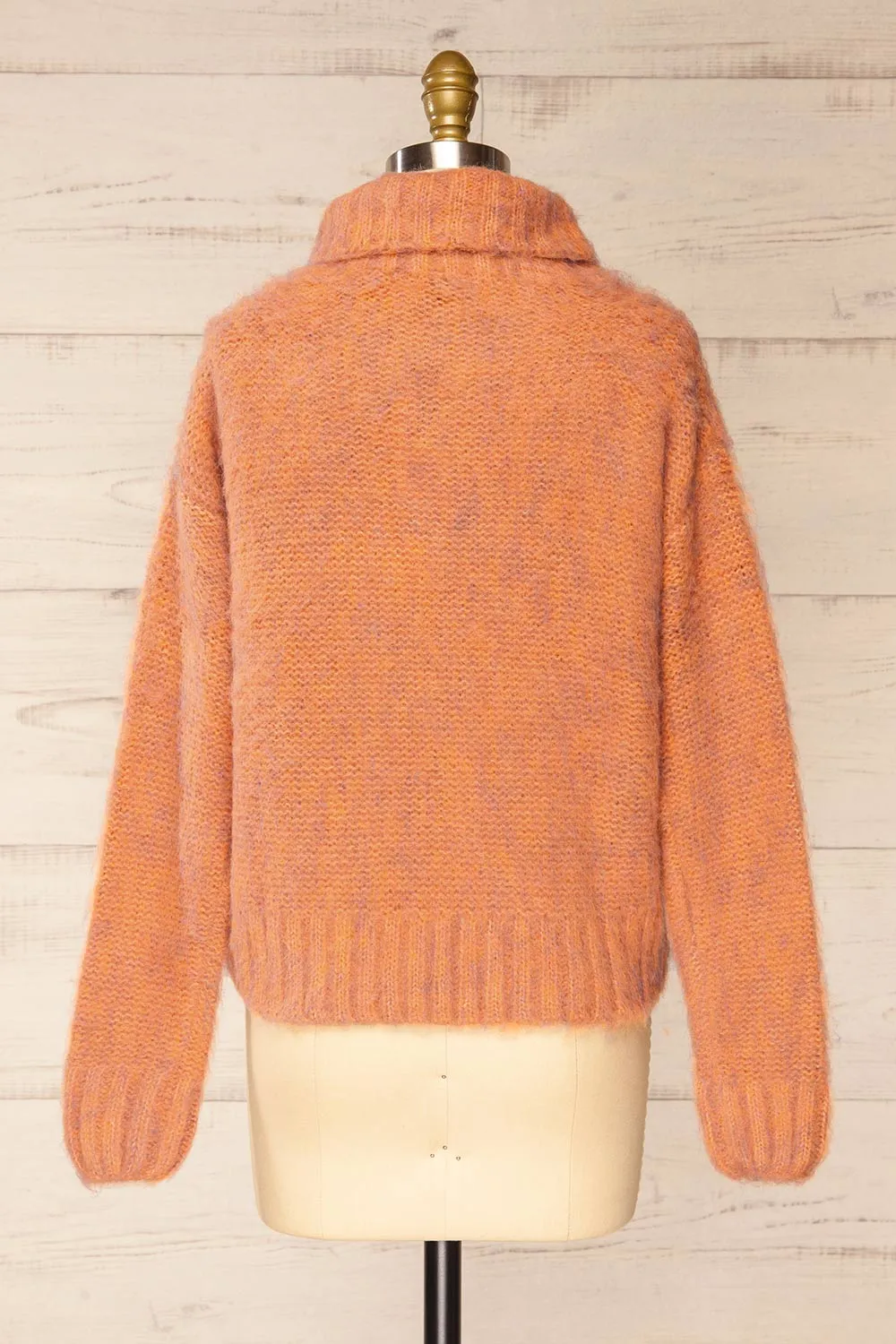 Seattle Rust | Fuzzy Knit Turtleneck Sweater