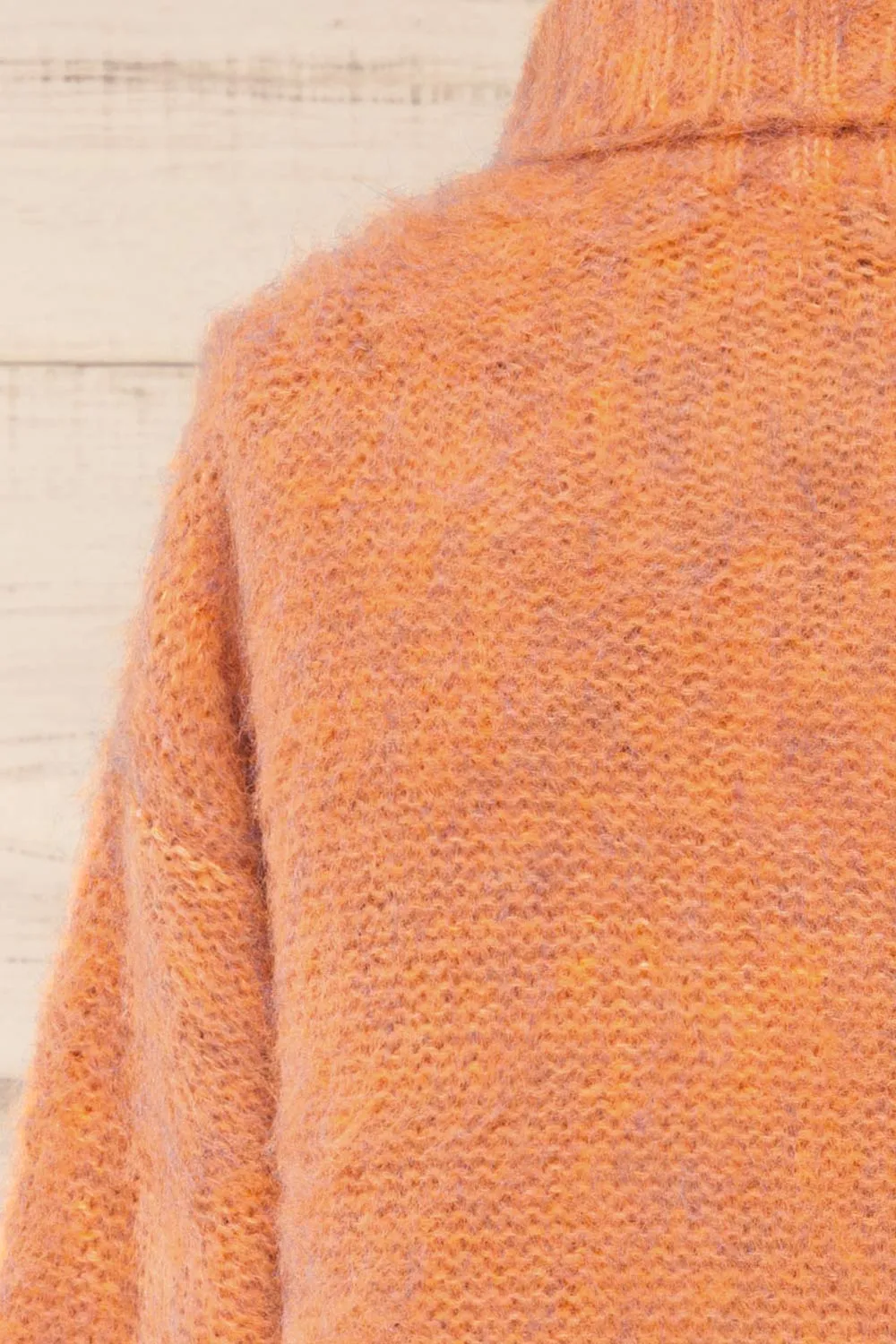 Seattle Rust | Fuzzy Knit Turtleneck Sweater