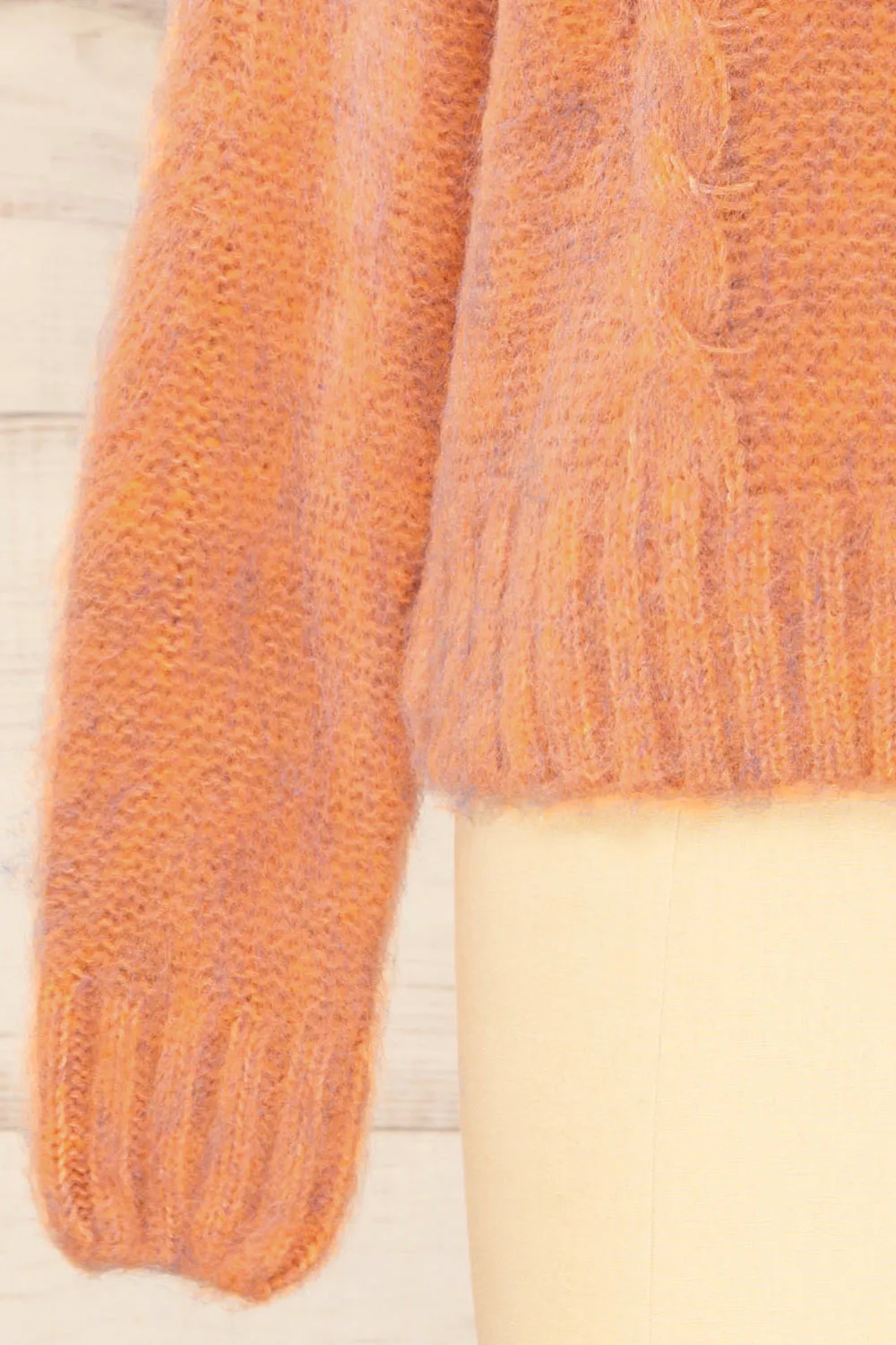 Seattle Rust | Fuzzy Knit Turtleneck Sweater