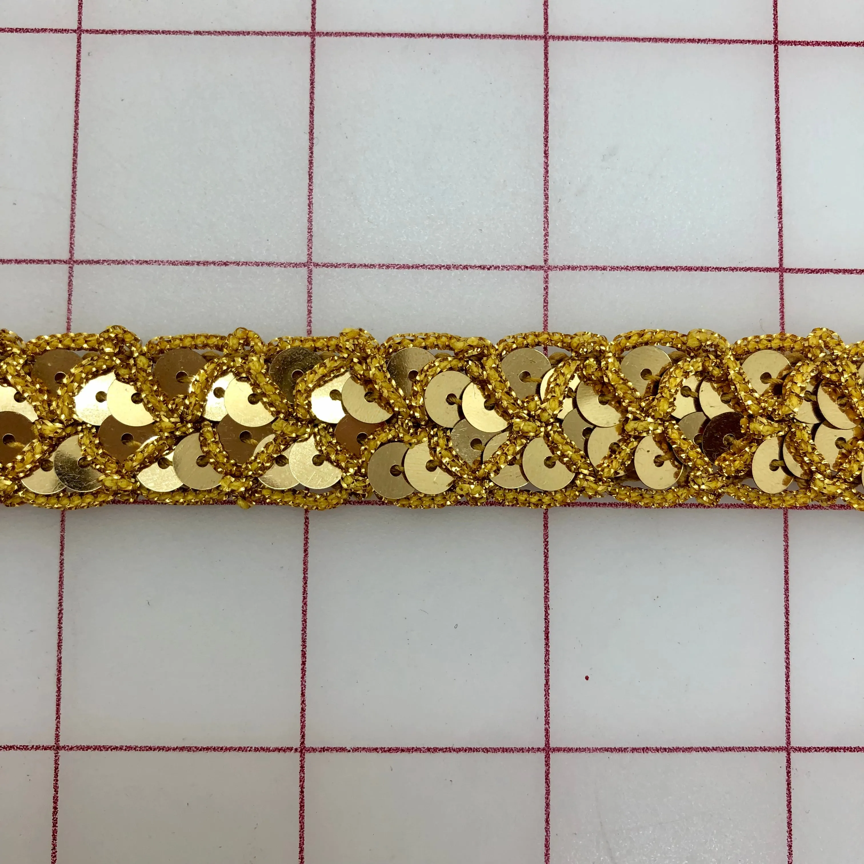 Sequin Trim - 3/4-inch Gold Close-Out